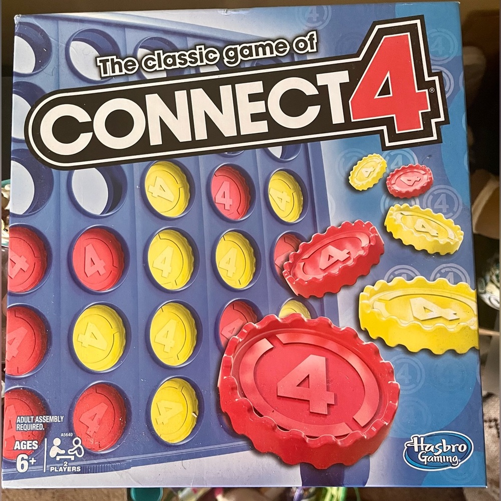 Hasbro Connect 4 Board Game Red Yellow